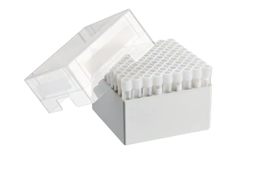 艾本德儲存盒 9 × 9, 可放置 81  個螺旋蓋（凍存）管， 4  –  5  mL，2  件，高 102  mm，4  英寸，聚丙烯材料，可耐受最低 -86  °C，可高溫高壓滅菌，帶蓋子并具有