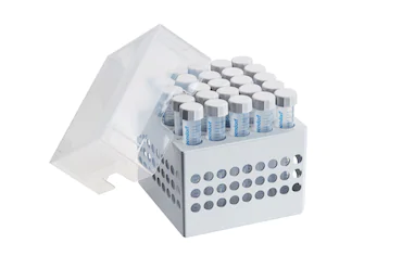 艾本德儲存盒 5 × 5, 可放置 25  個試管，15  mL，2  件，高 127  mm，5  英寸，聚丙烯材料，可耐受最低 -86  °C，可高溫高壓滅菌，帶蓋子并具有數(shù)字字母標識
