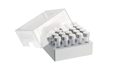 艾本德儲存盒 5 × 5, 可放置 25  個螺旋蓋管，5  mL，2  件，高 76  mm，3  英寸，聚丙烯材料，可耐受最低 -86  °C，可高溫高壓滅菌，帶蓋子并具有數(shù)字字母標識