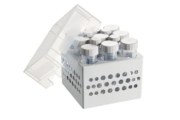 艾本德儲存盒 3 × 3, 可放置 9  個 50  mL 試管和 4  個 15  mL 試管，2  件，高 127  mm，5  英寸，聚丙烯材料，可耐受最低 -86  °C，高溫高壓滅菌，帶蓋子