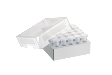 艾本德儲存盒 5 × 5, 可放置 25  個試管，5  mL，4  件，高 64  mm，2.5  英寸，聚丙烯材料，可耐受最低 -86  °C，可高溫高壓滅菌，帶蓋子并具有數(shù)字字母標識